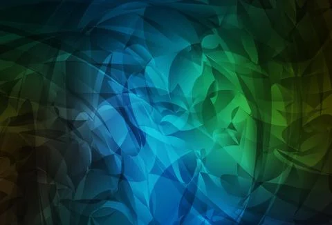 Dark Blue, Green vector pattern with random forms. Stock Illustration