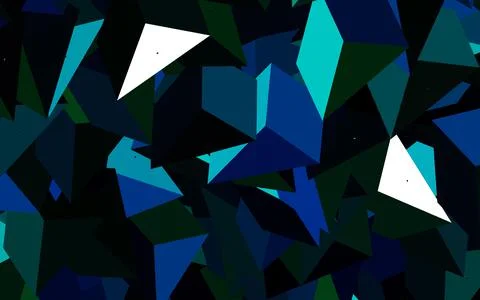 Dark Blue, Green vector pattern with polygonal style. Stock Illustration