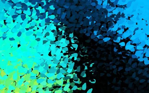Dark Blue, Green vector pattern with random forms. Stock Illustration