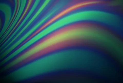 Dark Blue, Green vector pattern with curved circles. Stock Illustration