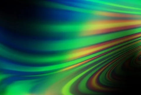 Dark Blue, Green vector pattern with liquid shapes. 스톡 일러스트