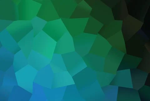 Dark Blue, Green vector pattern with colorful hexagons. 스톡 일러스트