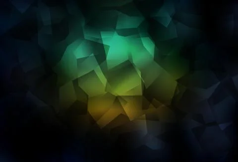 Dark Blue, Green vector polygonal template. Stock Illustration