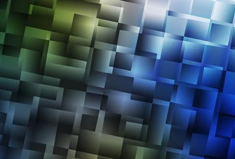 Dark Blue, Green vector polygonal pattern. Stock Illustration