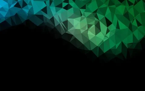 Dark Blue, Green vector shining triangular pattern. Stock Illustration