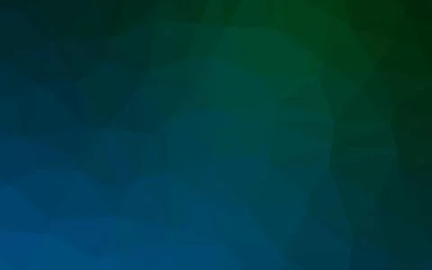 Dark Blue, Green vector shining triangular pattern. Stock Illustration
