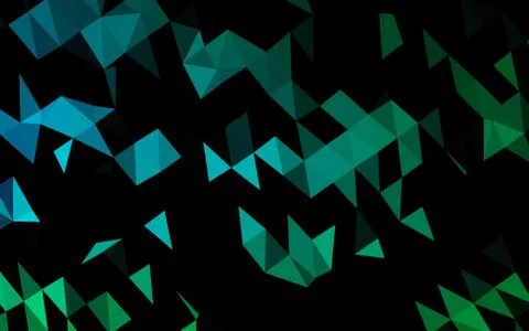 Dark Blue, Green vector shining triangular pattern. 스톡 일러스트