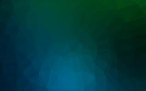 Dark Blue, Green vector shining triangular pattern. Stock Illustration