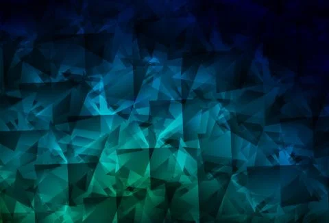 Dark Blue, Green vector shining triangular layout. Stock Illustration