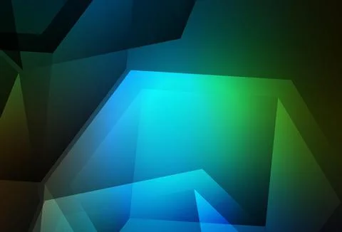 Dark Blue, Green vector shining triangular backdrop. Stock Illustration