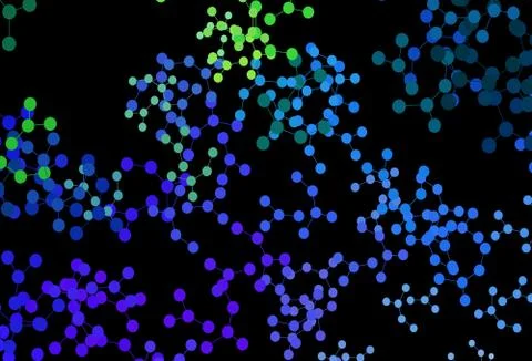 Dark Blue, Green vector template with artificial intelligence structure. Stock Illustration