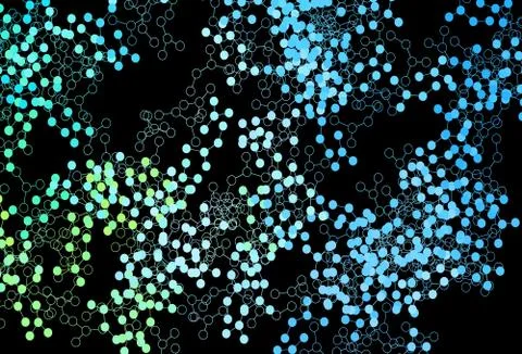 Dark Blue, Green vector template with artificial intelligence structure. Illustrazione stock