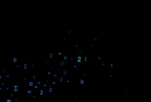 Dark Blue, Green vector template with math simbols. イラスト素材
