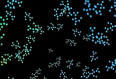 Dark Blue, Green vector template with artificial intelligence structure. Stock Illustration