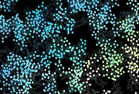 Dark Blue, Green vector template with artificial intelligence structure. 库存插图
