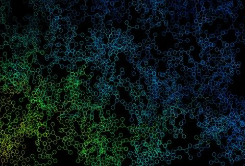 Dark Blue, Green vector texture with artificial intelligence concept. Stock Illustration