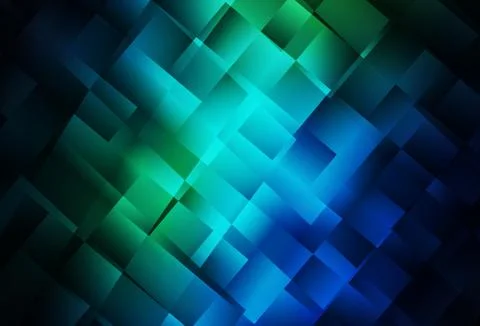 Dark Blue, Green vector texture in rectangular style. Stock Illustration