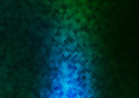 Dark Blue, Green vector texture in rectangular style. Stock Illustration