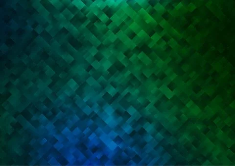 Dark Blue, Green vector texture in rectangular style. Stock Illustration