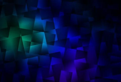 Dark Blue, Green vector texture in rectangular style. Illustrazione stock