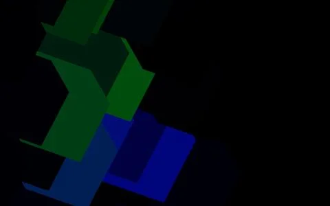 Dark Blue, Green vector texture in rectangular style. Illustrazione stock