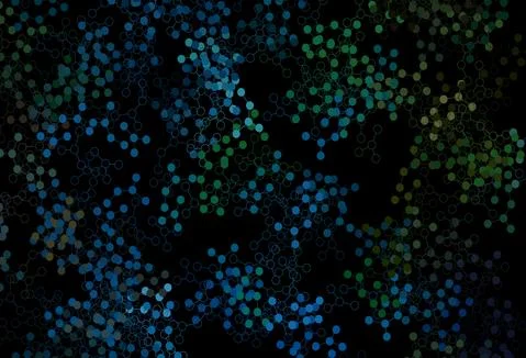 Dark Blue, Green vector texture with artificial intelligence concept. 스톡 일러스트