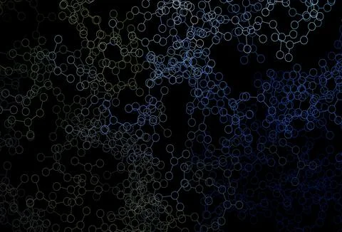 Dark Blue, Green vector texture with artificial intelligence concept. Stock Illustration