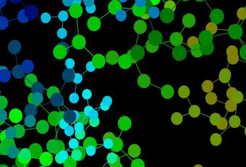 Dark Blue, Green vector texture with artificial intelligence concept. Stockillustratie