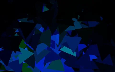 Dark Blue, Green vector texture with triangular style. Ilustración de archivo