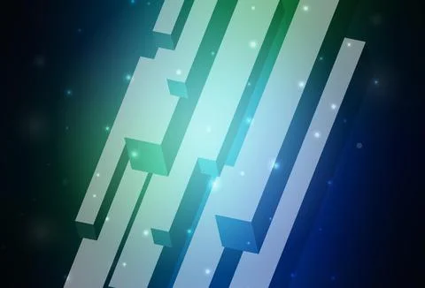 Dark Blue, Green vector texture in rectangular style. Stock Illustration
