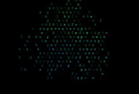 Dark blue, green vector texture with ABC characters. Stock Illustration