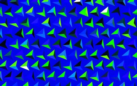 Dark Blue, Green vector texture with triangular style. Stock Illustration