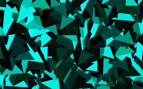 Dark Blue, Green vector texture with triangular style. 스톡 일러스트