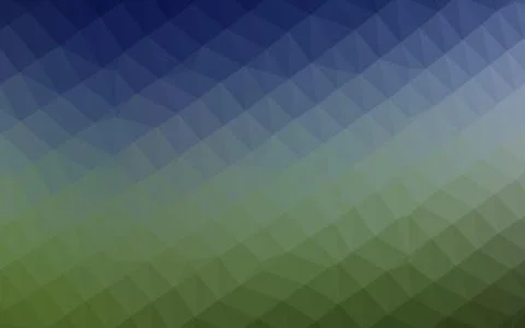 Dark Blue, Green vector triangle mosaic template. 库存插图