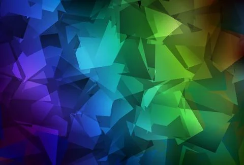 Dark Blue, Green vector triangle mosaic background. 스톡 일러스트