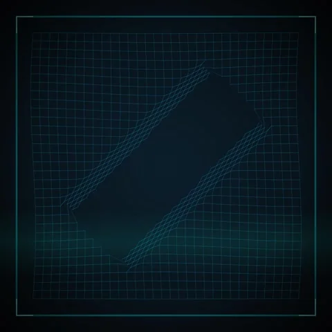 Dark Blue Grid Background - Abstract Geometric Pattern, Digital Network, Sc.. Stock Footage 347812370