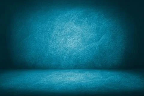 Dark blue grunge studio backdrop background Illustrazione stock