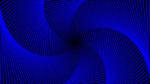 Dark blue hexagonal element rotating in spiral pattern background Stock Footage 199380810