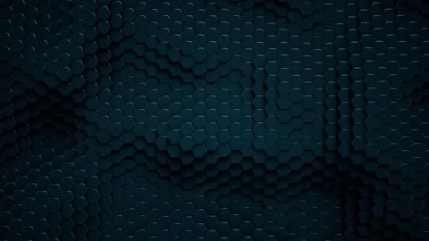 Dark blue hexagonal Stock Footage