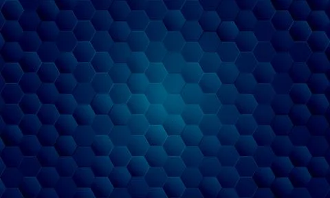 Dark blue hexagonal honeycomb abstract pattern background. mosaic art. Stock Illustration