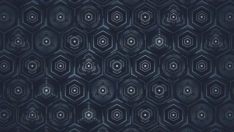 Dark Blue Hexagonal Pattern Stock Footage 153122175