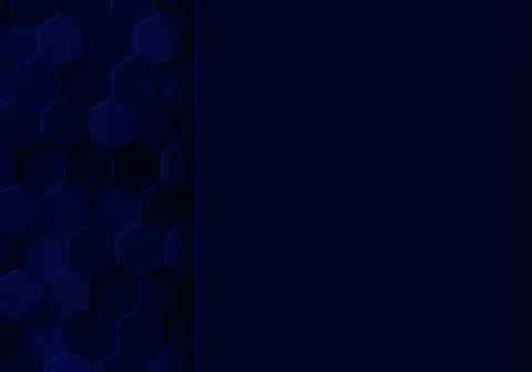 Dark blue hexagonal pattern technology abstract background. Futuristic backgr Illustrazione stock