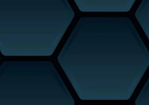 Dark blue hexagons abstract technology geometric background Stock Illustration