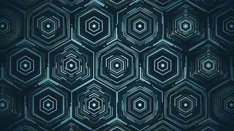 Dark Blue Hexagons Video stock 153122229