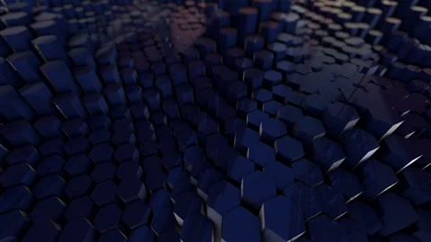 Dark Blue Hexagons Stock Footage 300280126