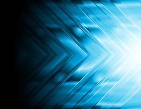 Dark blue hi-tech background. Bright arrow. Eps 10 vector illustration Dar... Stock Photos