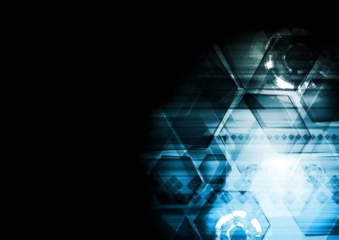 Dark blue hi-tech background. Vector design eps 10 Dark blue hi-tech backg... Stockfoto's