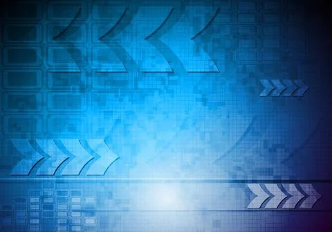 Dark blue hi-tech background with arrows. Eps 10 vector design Dark blue h... Stock Photos