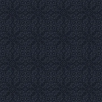 Dark blue intricate seamless pattern textile design Stock Illustration