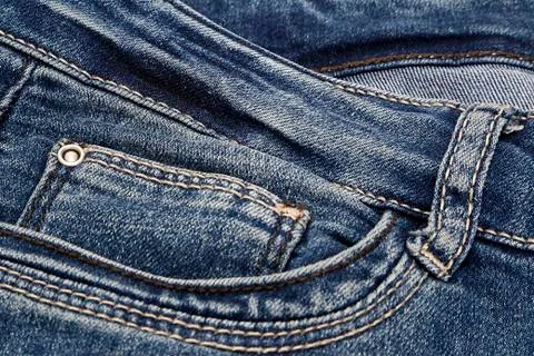 Dark blue jeans background Stock Photos